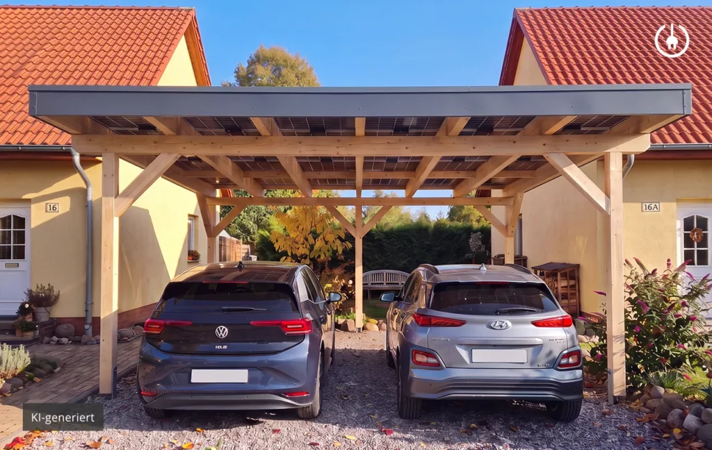 Solar Carport Doppelhaushälften